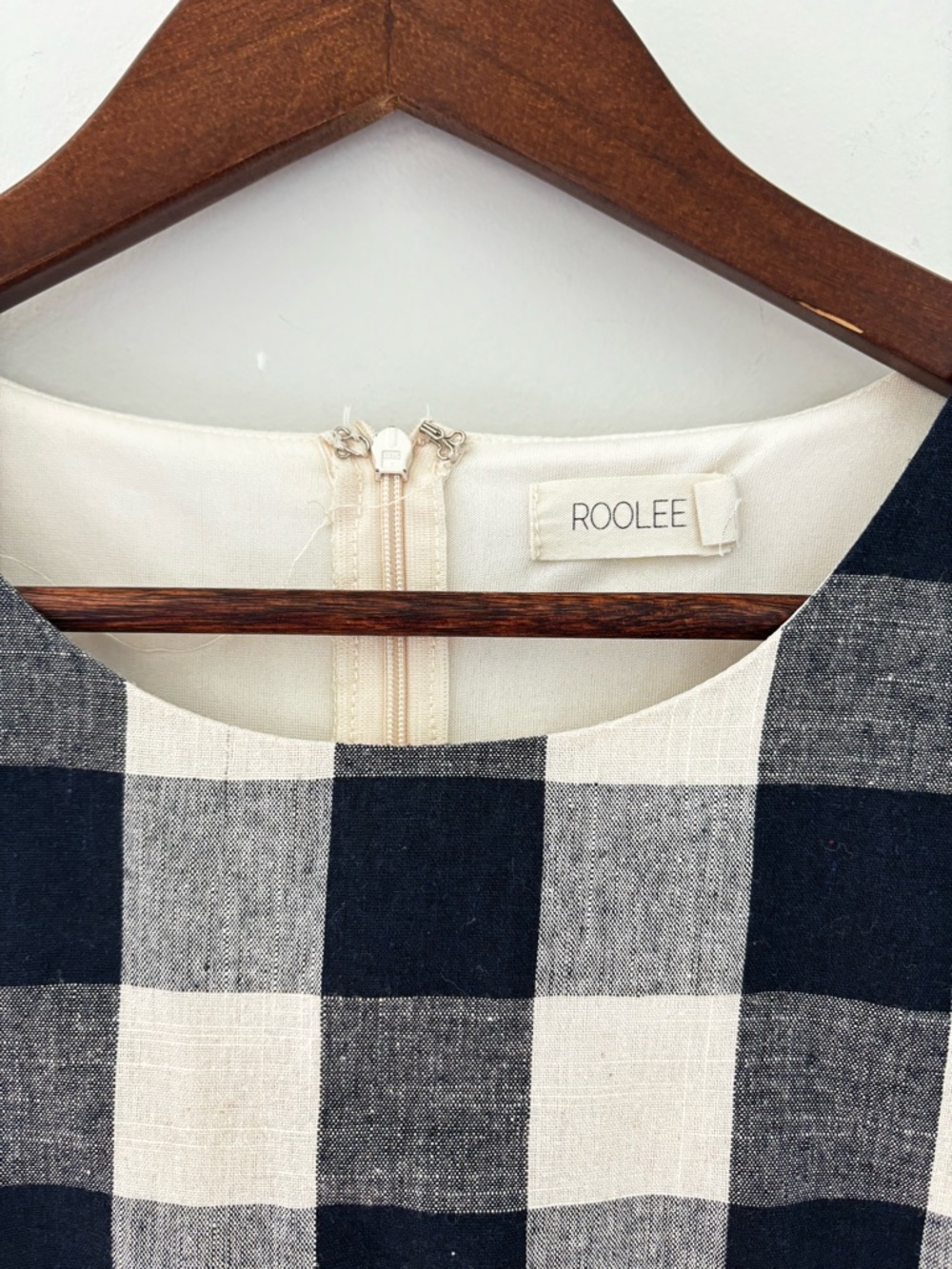 ROOLEE Cottagecore Gingham Puff Sleeve Dress Soft Girl - Picture 5 of 8